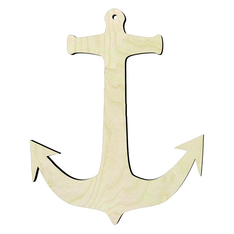 2"-20" Anchor Cut-outs #2 Wood Cutout - wood cutout by Growing Tree Gallery