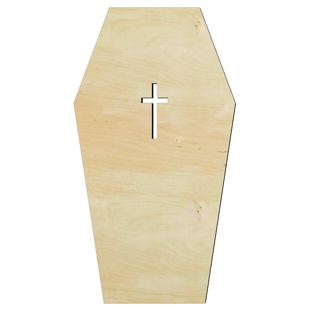 2"-20" Coffinor unsanded Halloween cutouts - wood cutout by Growing Tree Gallery