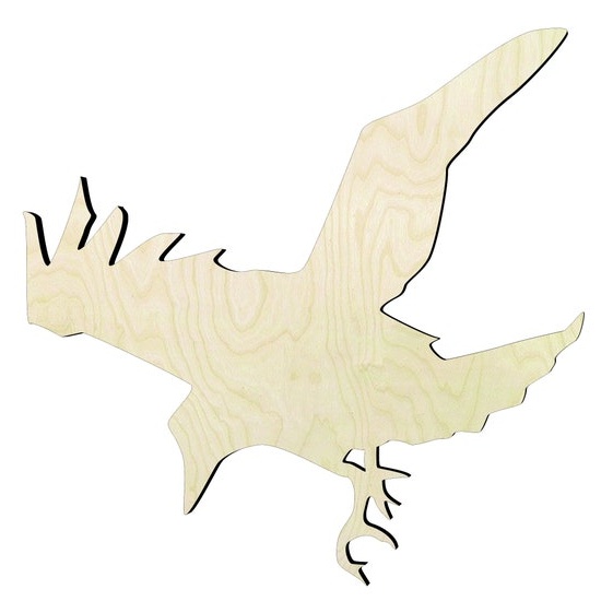2"-20" Crow #2 Wood Cutout - wood cutout by Growing Tree Gallery