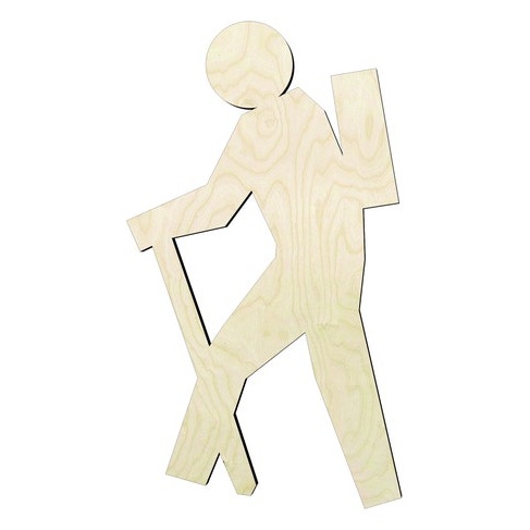2"-20" Hiker- Back packing Wood Cutout - wood cutout by Growing Tree Gallery