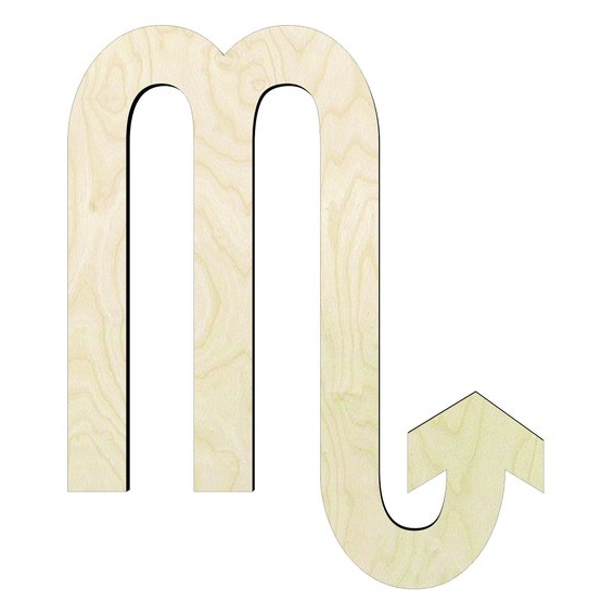 2"-20" Scorpio Astrology sign wood#1 Wood Cutout - wood cutout by Growing Tree Gallery