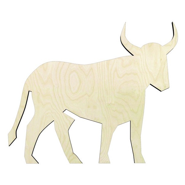 2"-20" Taurus Astrology sign wood#2 Wood Cutout - wood cutout by Growing Tree Gallery