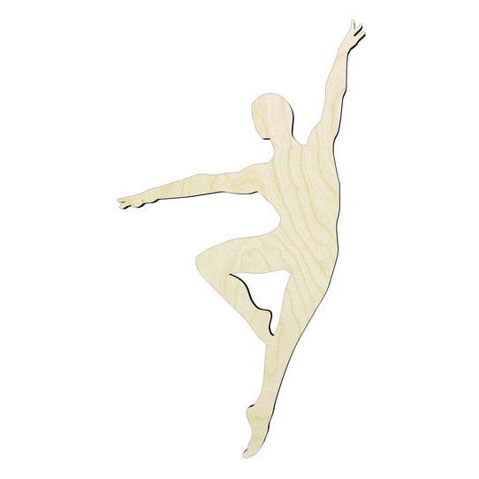 2"-24" Ballerina Dancer #2- woman dancer Wood Cutout - wood cutout by Growing Tree Gallery