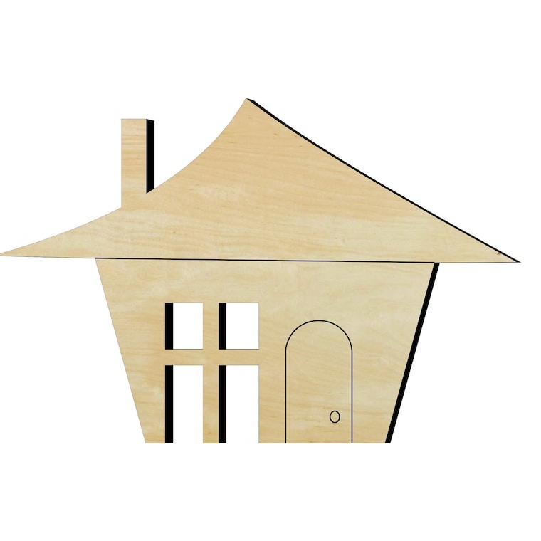 2"-24" Cabinor unsanded - House cutouts - wood cutout by Growing Tree Gallery