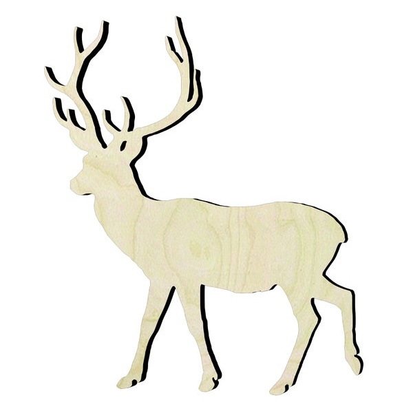 2"-24" Deeror un Wood Cutout - wood cutout by Growing Tree Gallery
