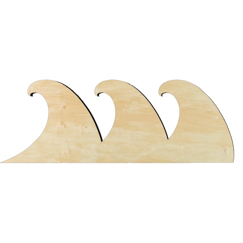 2"-24" Wavesor un Wood Cutout - wood cutout by Growing Tree Gallery