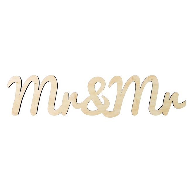 6"-20" Mr&Mr word cutout - LGBT wedding decor - wood cutout by Growing Tree Gallery