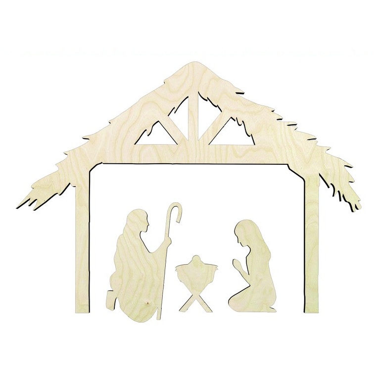 8"-20" Mary Wood Cutout - wood cutout by Growing Tree Gallery