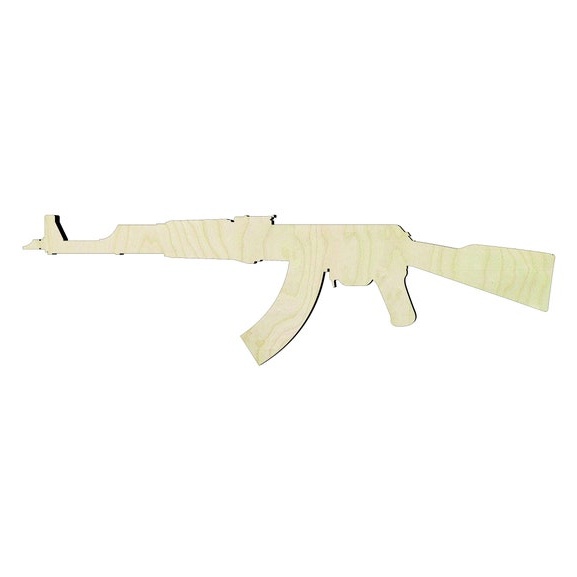 AK-47 - Multiple Sizes Wood Wood Cutout - wood cutout by Growing Tree Gallery