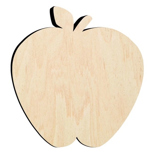 Apple - Multiple Sizes Cut Outs -Finished or Unfinsihed Wood Cutout - wood cutout by Growing Tree Gallery