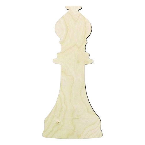 Bishop Chess piece -Multiple Sizes Wood Cutout - wood cutout by Growing Tree Gallery
