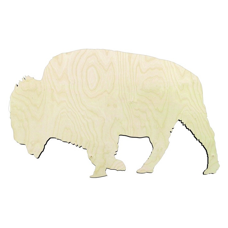 Bison - Multiple Sizes wood- Buffalo Wood Cutout - wood cutout by Growing Tree Gallery