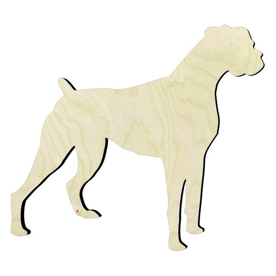 Boxer - Multiple Sizes Wood Wood Cutout - wood cutout by Growing Tree Gallery