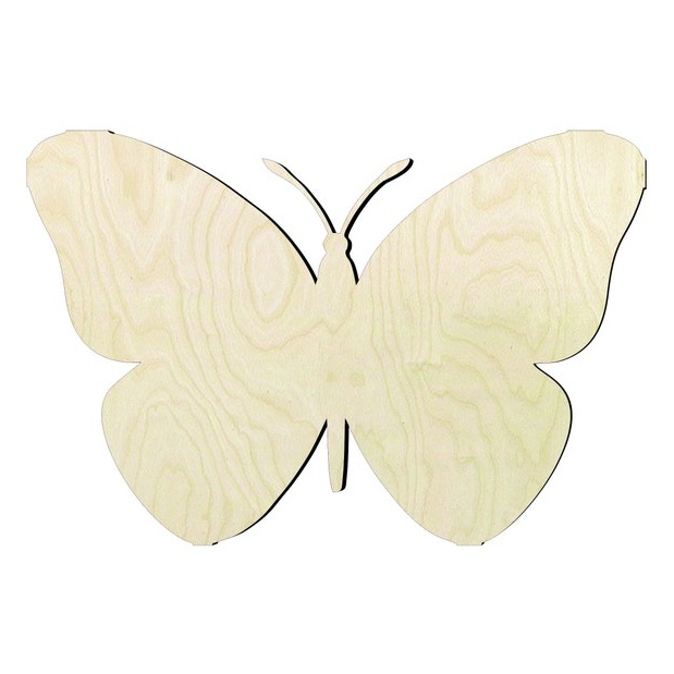 Butterfly #3 -Multiple Sizes Wood Cutout - laser-cut Baltic birch wood cutout for craft projects