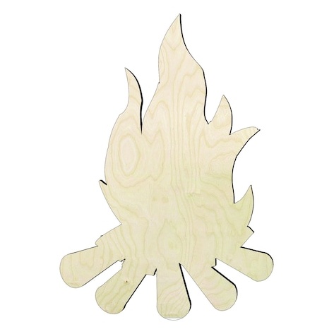 Campfire -Multiple Sizes Wood Cutout - wood cutout by Growing Tree Gallery