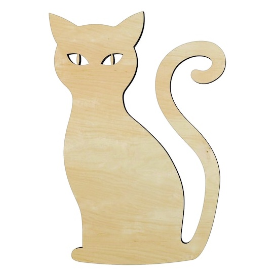Cat - Multiple Sizes Halloween wood cutouts - wood cutout by Growing Tree Gallery