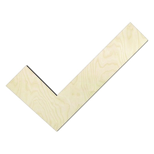 Check mark -Multiple Sizes Wood Cutout - wood cutout by Growing Tree Gallery