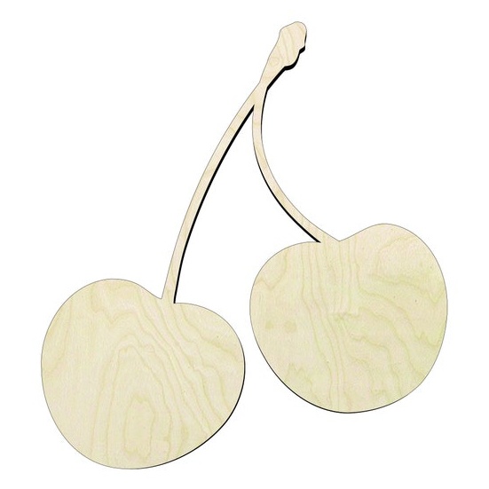 Cherry -Multiple Sizes Wood Cutout - wood cutout by Growing Tree Gallery