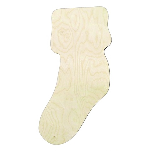 Christmas Stocking -Multiple Sizes Wood Cutout - wood cutout by Growing Tree Gallery