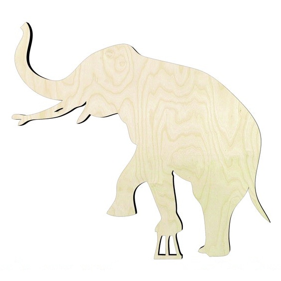Circus Elephant -Multiple Sizes Wood Cutout - wood cutout by Growing Tree Gallery