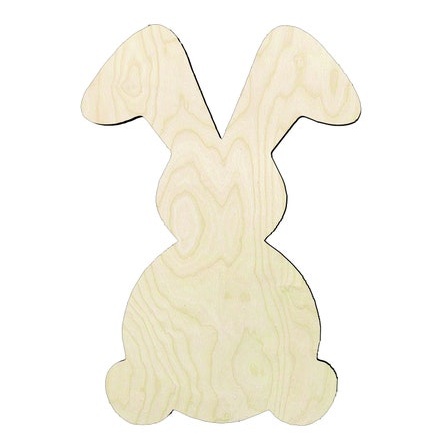 Easter Bunny -#2 Multiple Sizes Wood Cutout - wood cutout by Growing Tree Gallery