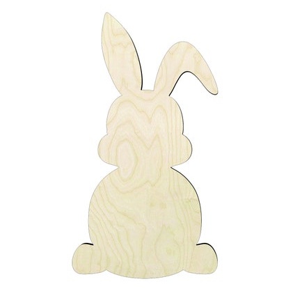 Easter Bunny #5 Multiple Sizes Wood Cutout - wood cutout by Growing Tree Gallery
