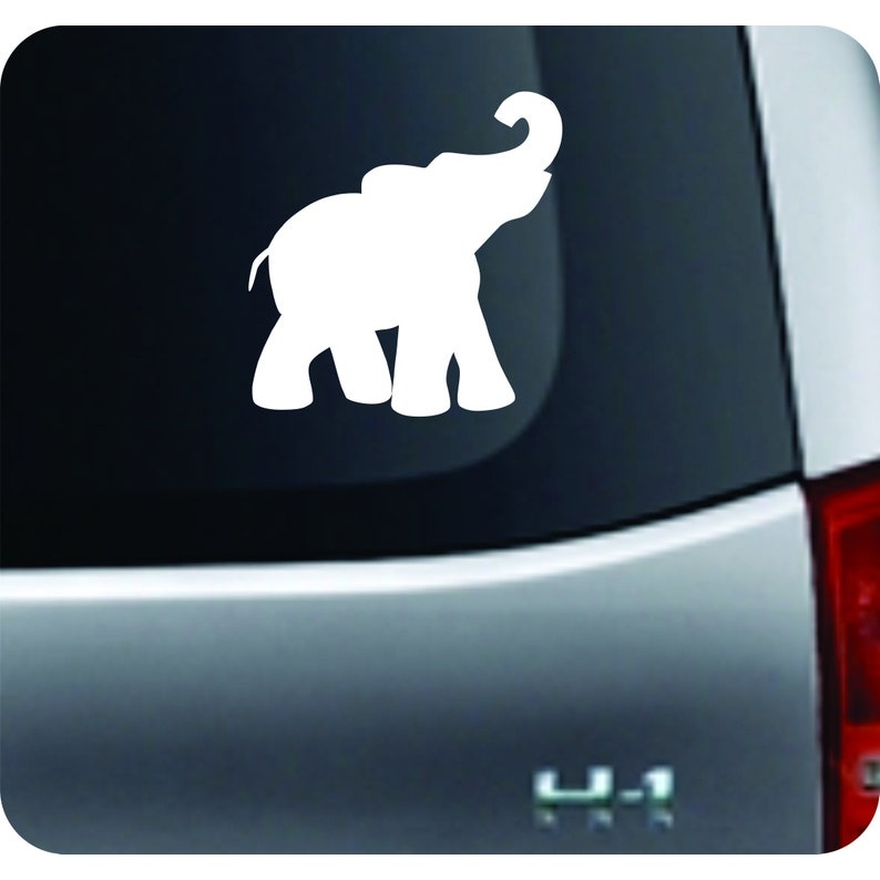 Elephant car sticker - Multiple Sizes Elephant lap top sticker, elephant decal - premium vinyl decal by Growing Tree Gallery