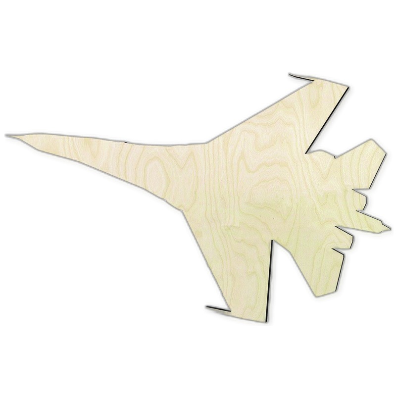 Fighter Jet Plane Wood Cutout - Multiple Sizes - wood cutout by Growing Tree Gallery