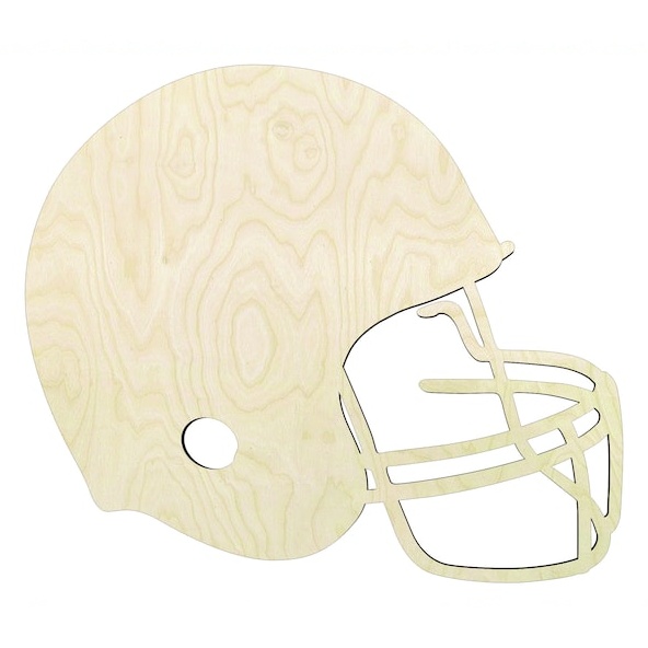 Football Helmet -Multiple Sizes Wood Cutout - wood cutout by Growing Tree Gallery