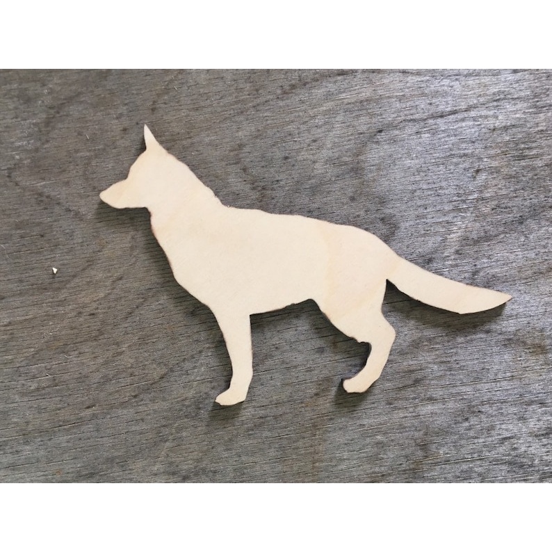 German Shepherd -Multiple Sizes Wood Cutout - wood cutout by Growing Tree Gallery