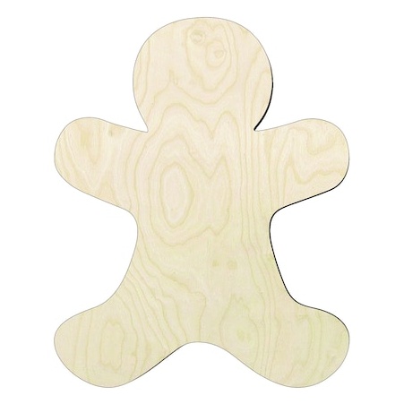 Gingerbread man - Multiple Sizes wood Wood Cutout - wood cutout by Growing Tree Gallery