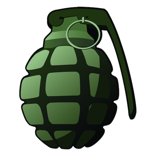 Grenade Decal- Laptop sticker - Outdoor Vinyl - Car Decal - vinyl decal by Growing Tree Gallery