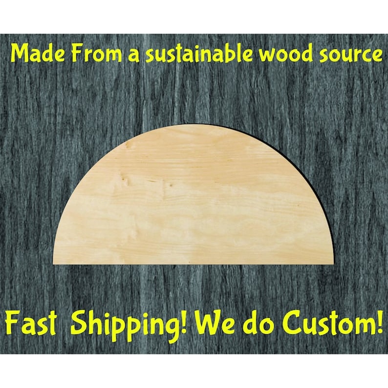 Half circle Wood Cutout - wood cutout by Growing Tree Gallery