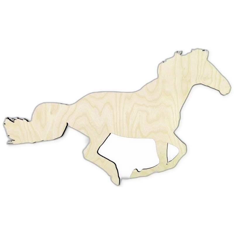 Horse Galloping Wood Cutout #2 - wood cutout by Growing Tree Gallery