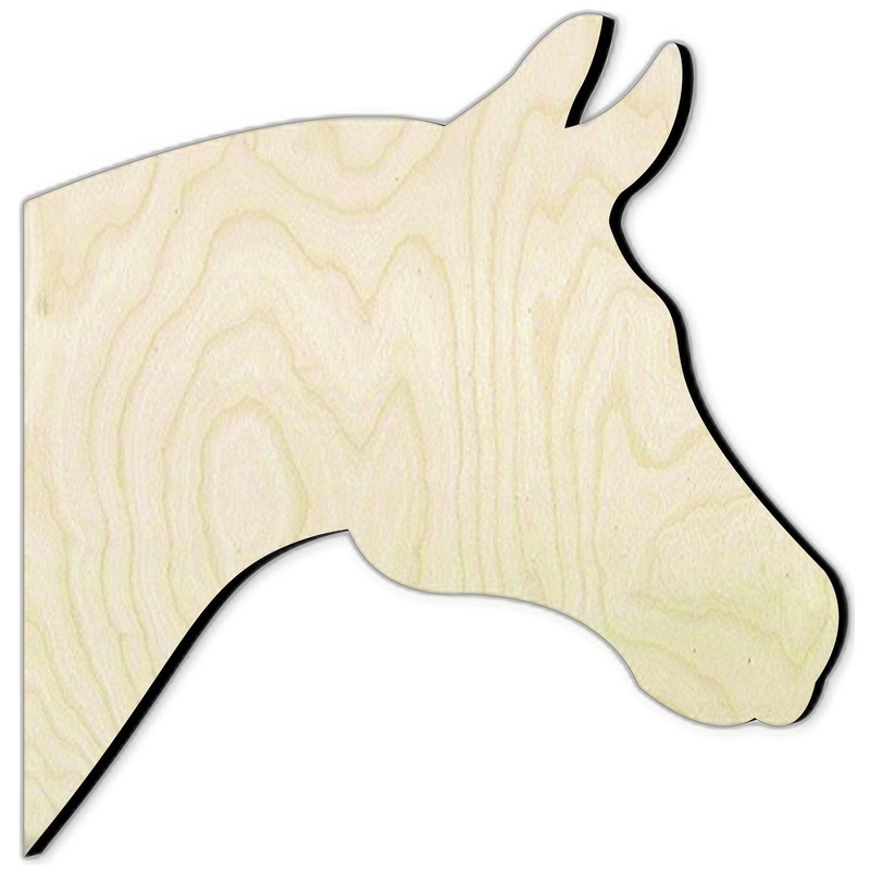 Horse Head Wood Cutout - Multiple Sizes - wood cutout by Growing Tree Gallery