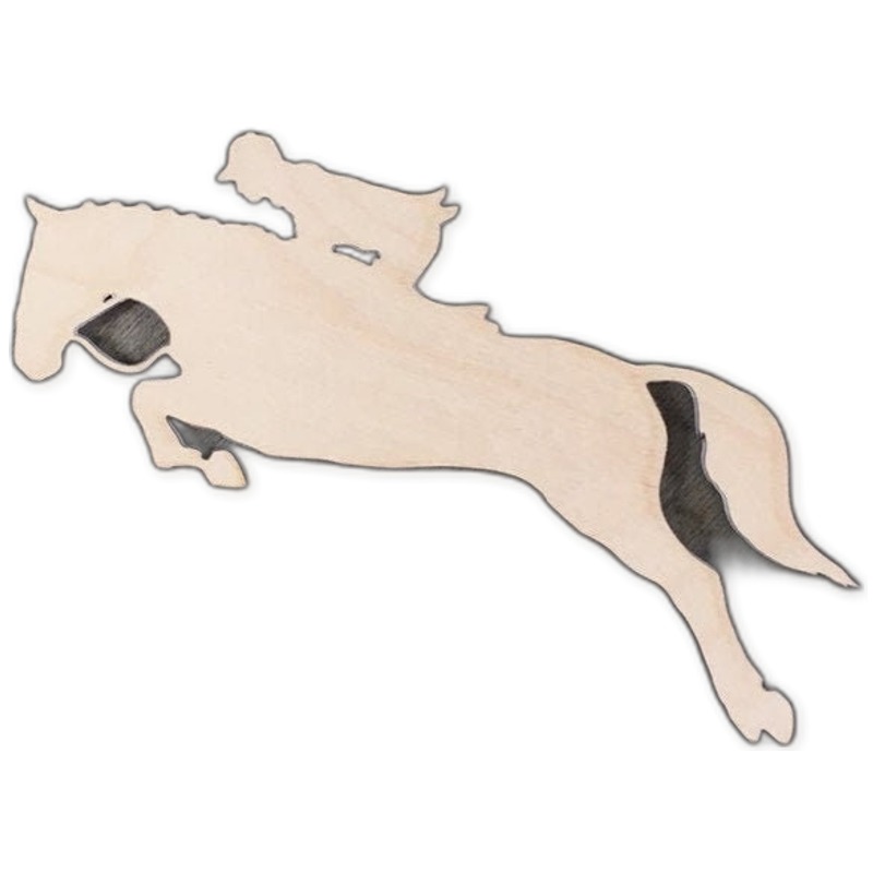 Horse Jumping Wood Cutout - Multiple Sizes - wood cutout by Growing Tree Gallery