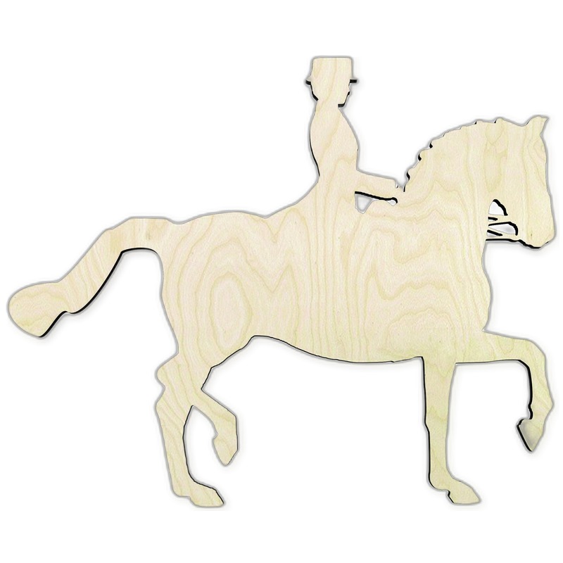 Horse and Lady Trotting Wood Cutout - Multiple Sizes - wood cutout by Growing Tree Gallery