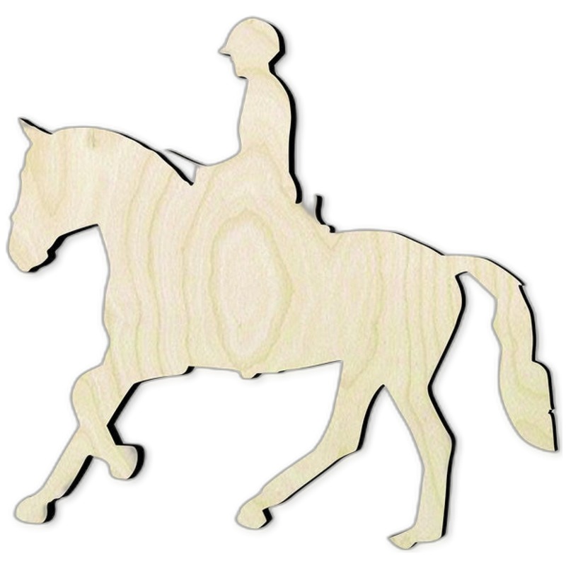 Horse Racing Wood Cutout - wood cutout by Growing Tree Gallery