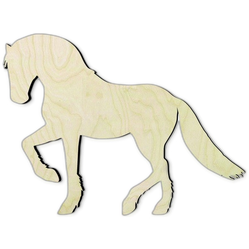 Horse Standing Wood Cutout #2 - wood cutout by Growing Tree Gallery