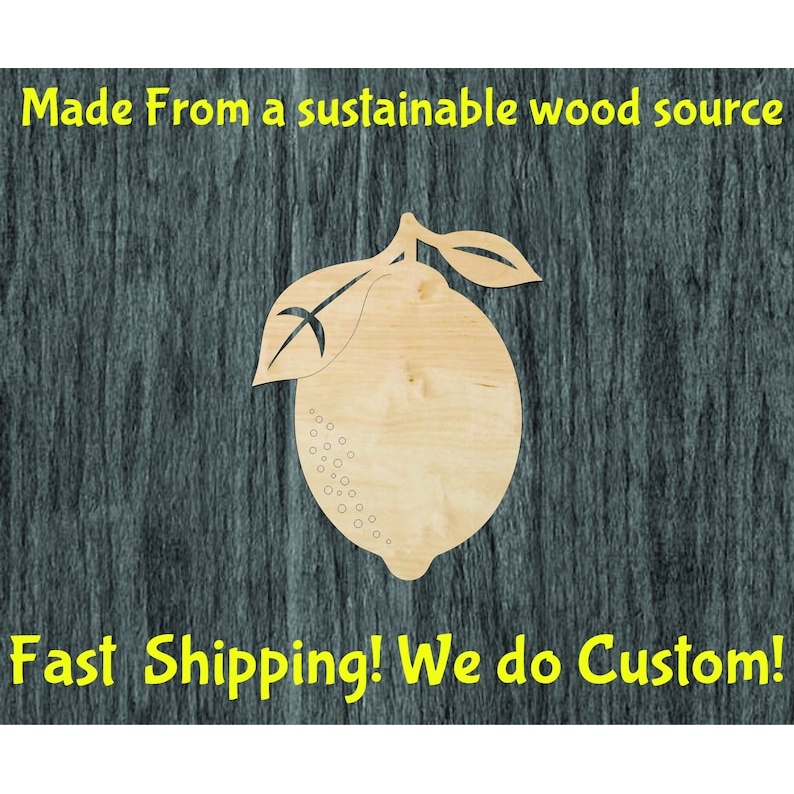 Lemon wood cut out - wood cutout by Growing Tree Gallery