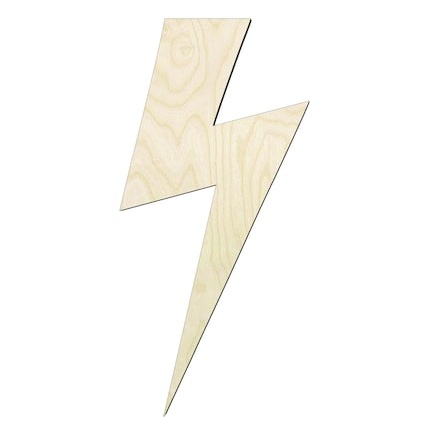 Lighting bolt Multiple Sizes Wood Cutout - wood cutout by Growing Tree Gallery