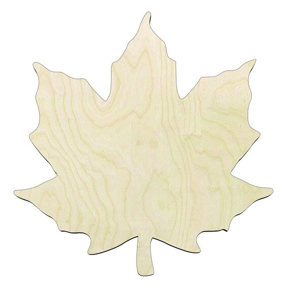 Maple Leaf -Multiple Sizes Wood Cutout - wood cutout by Growing Tree Gallery