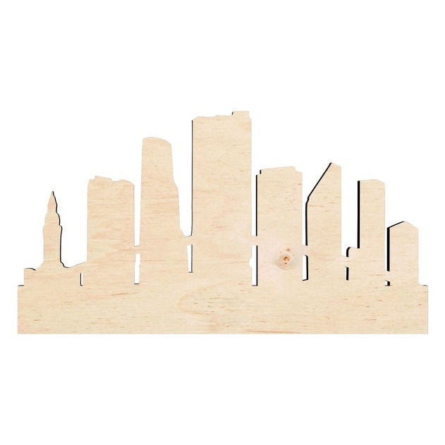 Miami Skyline Cut Outs -Finished or Unfinsihed Wood Cutout - wood cutout by Growing Tree Gallery