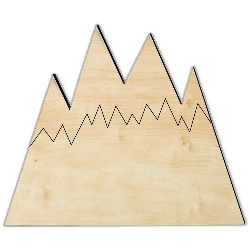 Snow Cap Mountain Wood Cutout - Multiple Sizes - wood cutout by Growing Tree Gallery