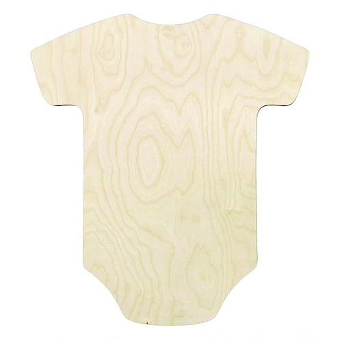 Onesies Multiple Sizes#2 Wood Cutout - laser-cut Baltic birch wood cutout for craft projects