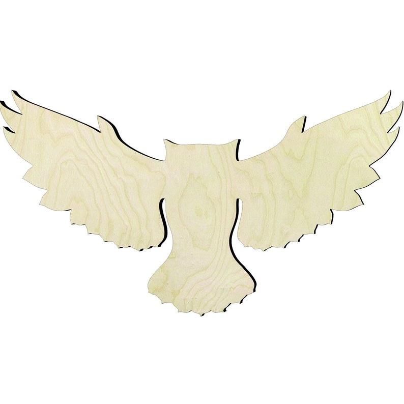 Owl -Multiple Sizes Wood Cutout - wood cutout by Growing Tree Gallery