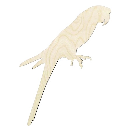 Parrot #2 Multiple Sizes Wood Cutout - wood cutout by Growing Tree Gallery