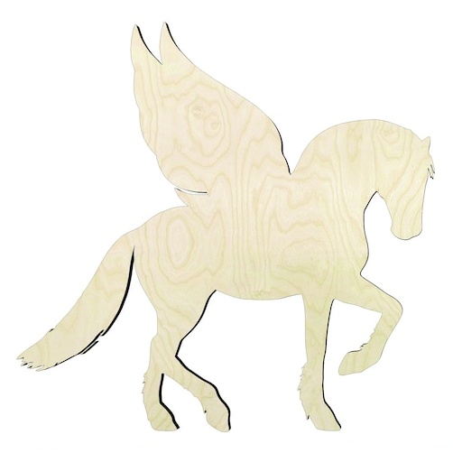 Pegasus -Multiple Sizes Wood Cutout - wood cutout by Growing Tree Gallery
