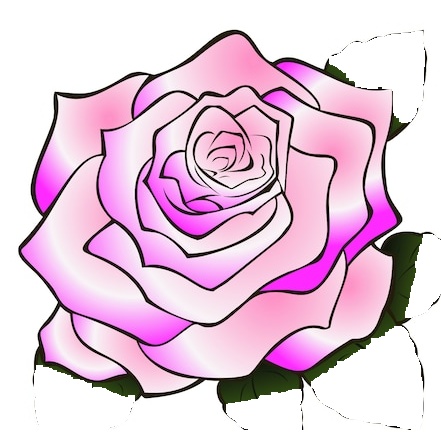 Pink Rose Decal - Multiple Sizes Laptop sticker - Outdoor Vinyl - Car Decal - vinyl decal by Growing Tree Gallery