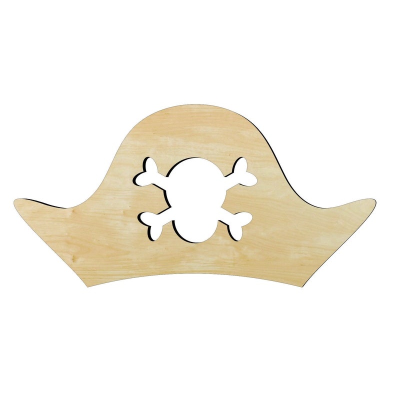 Pirate Hat -Multiple Sizesor un Wood Cutout - wood cutout by Growing Tree Gallery